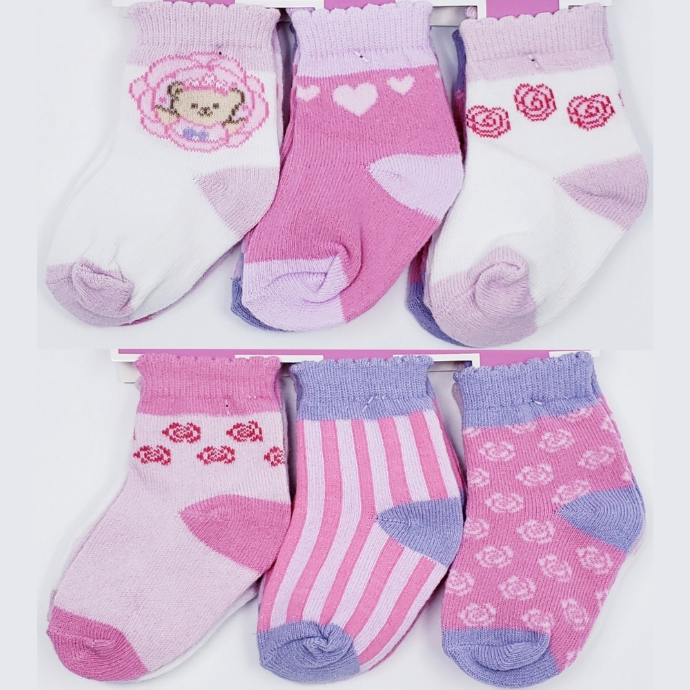 Baby Socks 6-Pairs for Baby Girl